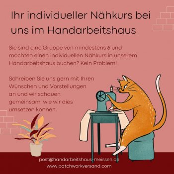 Ihr individueller Nähkurs bei uns im Handarbeitshaus